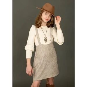 NWT Joyfolie Mia Joy “Yessica” Jumper • Oat Twill • Size 14